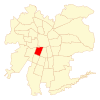 Map of Pedro Aguirre Cerda commune in Greater Santiago
