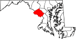 State map highlighting Montgomery County