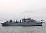 US Navy 110321-N-4743B-146 An MH-60S Sea Hawk helicopter takes off from the Military Sealift Command dry cargo and ammunition ship USNS Matthew Per.jpg