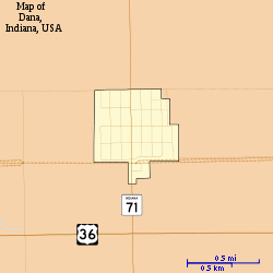 Map of Dana