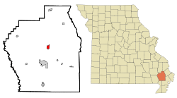 Location of Bloomfield, Missouri