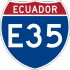 Ecuador Highway 35 marker