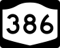 New York State Route 386 marker
