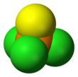 Space-filling model of thiophosphoryl chloride