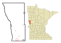 Location of Tenney, Minnesota