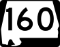 State Route 160 marker