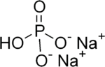 Structural formula of disodium phosphate