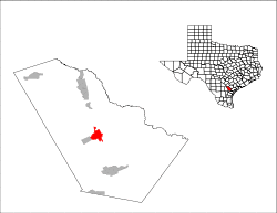 Location of Beeville, Texas
