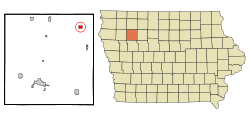 Location of Marathon, Iowa