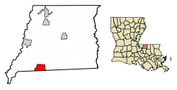 Location of Slaughter in East Feliciana Parish, Louisiana.