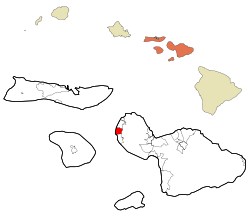 Location in Maui County and the state of Hawaii