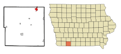 Location of Lenox, Iowa