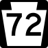 Pennsylvania Route 72 marker