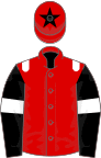 Red, White epaulets, Black sleeves, White armlets, Red cap, Black star