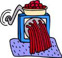 meat grinder - a mill for grinding meat