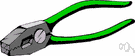 pair of pliers - a gripping hand tool with two hinged arms and (usually) serrated jaws