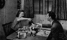 breakfast table - a table where breakfast is eaten