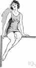 tank suit - a woman's one-piece bathing suit