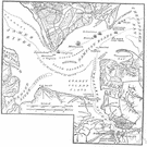 Hampton Roads - a channel in southeastern Virginia through which the Elizabeth River and the James River flow into Chesapeake Bay