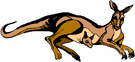 pouched mammal - mammals of which the females have a pouch (the marsupium) containing the teats where the young are fed and carried