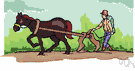 plow horse - a horse used to pull a plow