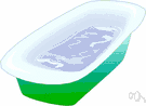 Bath - a vessel containing liquid in which something is immersed (as to process it or to maintain it at a constant temperature or to lubricate it)
