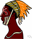war paint - adornment consisting of paint applied to the face and body of certain Amerindians before a battle