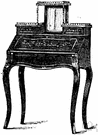 escritoire - a desk used for writing