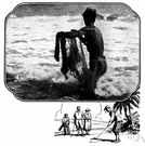 surf fishing - casting (artificial) bait far out into the ocean (up to 200 yards) with the waves breaking around you
