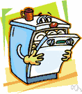 dishwashing machine - a machine for washing dishes
