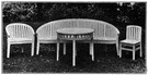 lawn furniture - furniture intended for use on a lawn or in a garden