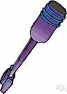 piston rod - connecting rod that moves or is moved by a piston