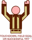 field goal - a score in American football