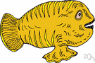 fish scale - scale of the kind that covers the bodies of fish