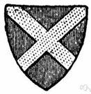 St. Andrew's cross - a cross resembling the letter x, with diagonal bars of equal length