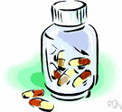 pill bottle - a small bottle for holding pills