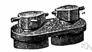 diamagnetism - phenomenon exhibited by materials like copper or bismuth that become magnetized in a magnetic field with a polarity opposite to the magnetic force