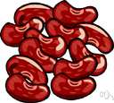 frijole - the common bean plant grown for the beans rather than the pods (especially a variety with large red kidney-shaped beans)