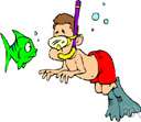 snorkel diving - skin diving with a snorkel