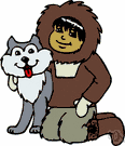 Eskimo dog - breed of heavy-coated Arctic sled dog