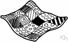 patchwork quilt - a quilt made by sewing patches of different materials together