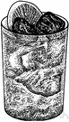 whisky on the rocks - whiskey with ice