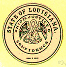 Pelican State - a state in southern United States on the Gulf of Mexico