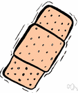 band aid - trade name for an adhesive bandage to cover small cuts or blisters
