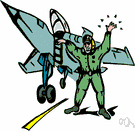 fighter pilot - a military or naval pilot of fighter planes
