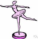 statuette - a small carved or molded figure