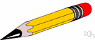 pencil lead - mixture of graphite with clay in different degrees of hardness