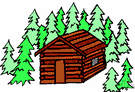 log cabin - a cabin built with logs