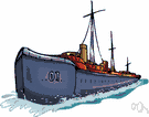 minesweeper - ship equipped to detect and then destroy or neutralize or remove marine mines