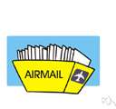 aerogram - a letter sent by air mail